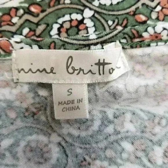 Mine Britton Floral Short Sleeve Shift Dress S - Picture 8 of 8